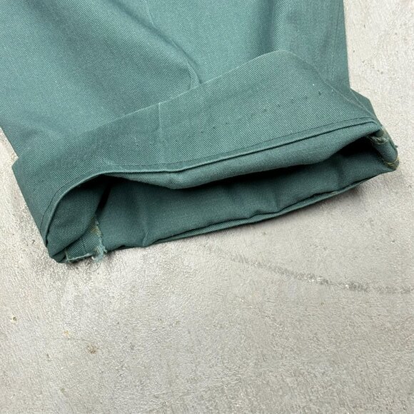 Vintage 60s 70s Koratron Work Pants Lightning Zipper 38x27 - Picture 11 of 12